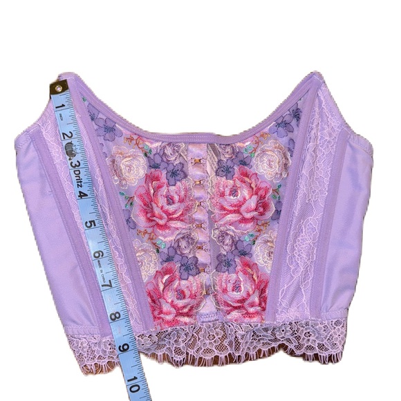 Victoria's Secret Dream Angel Lavender Floral Lace Bustier Sz Small EUC - Picture 14 of 16
